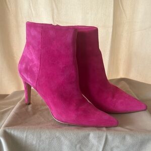 Sam Edelman Fuchsia Suede Heeled Boots
